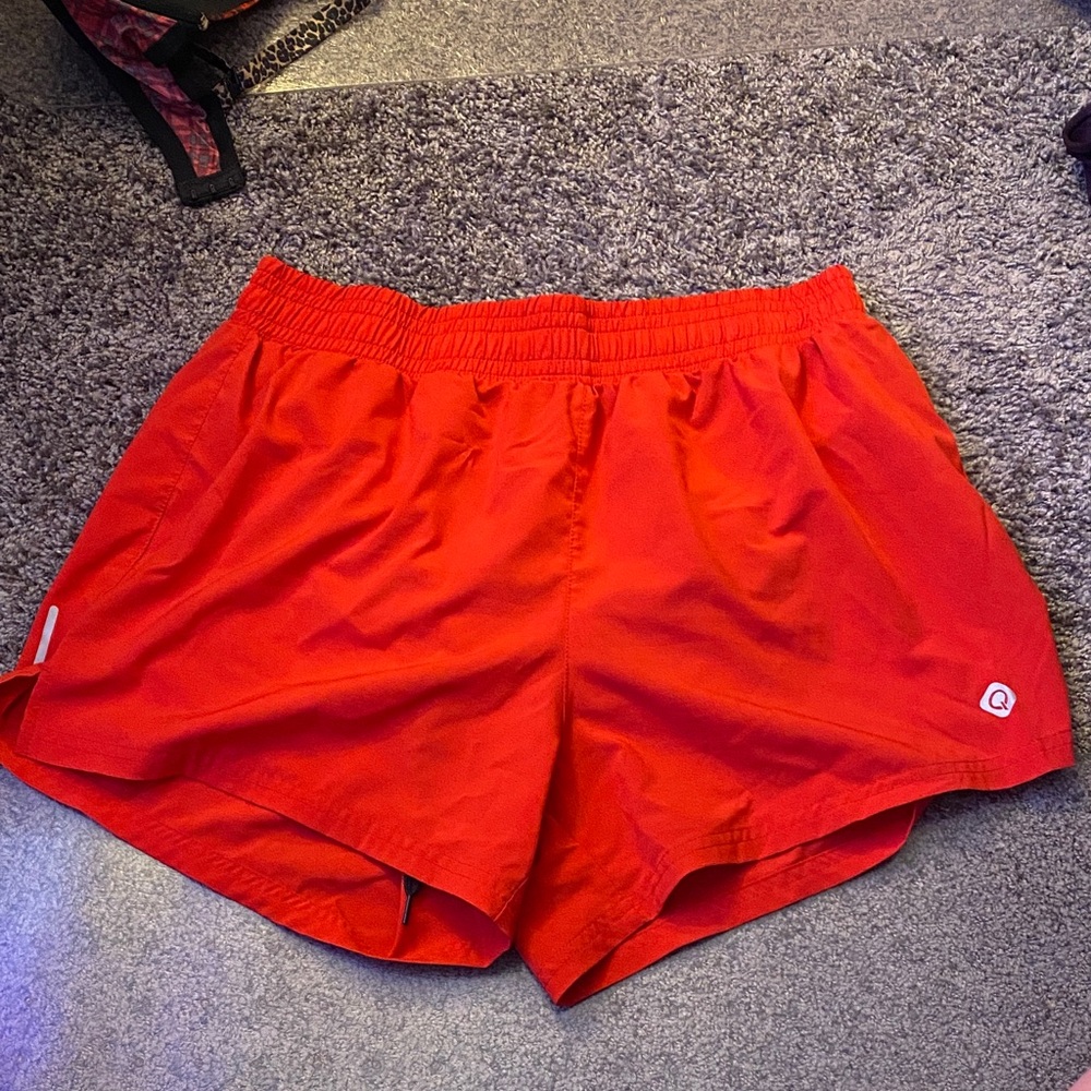 Red Women's Athletic Running Shorts